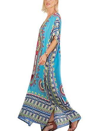 Buy Flygo Women's Oversized Ethnic Bathing Suits Cover Up V-Neck ...
