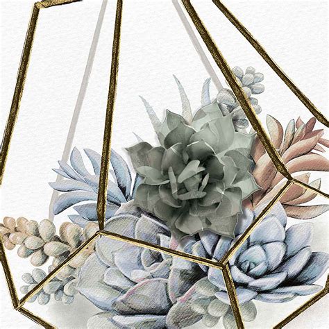 Succulent Glass Framed Wall Art | At Home