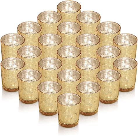 Gold Votive Candle Holders, Mercury Glass Tealight India | Ubuy