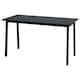 MITTZON conference table, black stained ash veneer/black, 140x68x75 cm ...