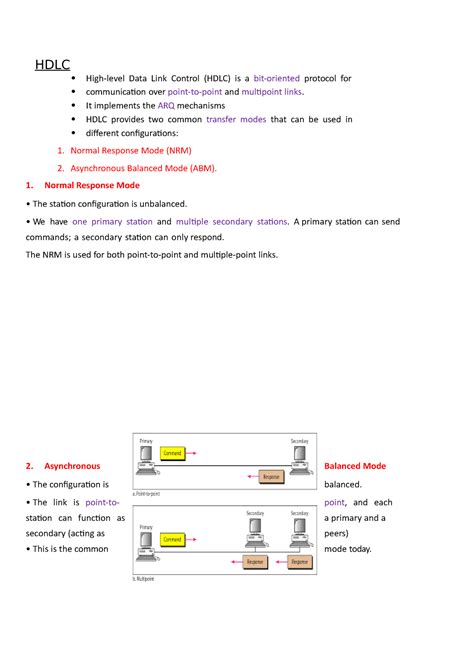HDLC IN Computer Networks - HDLC High-level Data Link Control (HDLC) is ...
