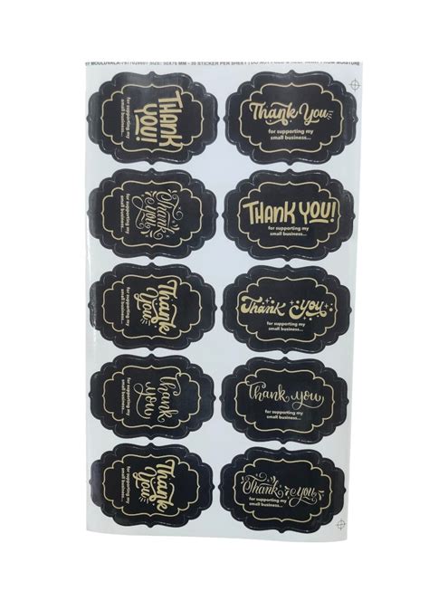 Thank You Sticker (10 sticker in 1 sheet) – Bakeworld Retails Pvt Ltd