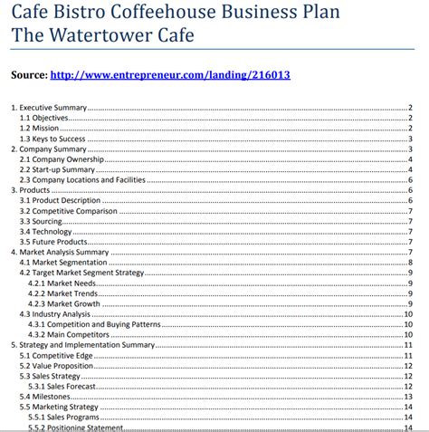 Coffee Shop Business Plan 的图像结果