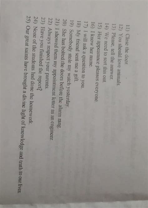 covert these sentences into passive voice. - Brainly.in