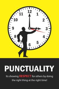 madhusigns 0.254 cm MADHU -punctuality respect poster in self adhesive ...