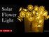 Solar flower lights outdoor led decoration fairy lotus string light ...