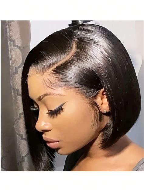 Peluca de encaje frontal de cabello humano brasileño prealimentada de ...