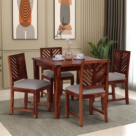 Elista Solid Wood 4 Seater Dining Table Sets