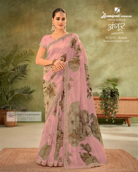 Laxmipati Angoor N-2553 Pink Organza Saree – SANSKAR