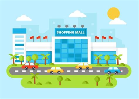 Modern Mall Shopping Center Vector 173073 Vector Art at Vecteezy