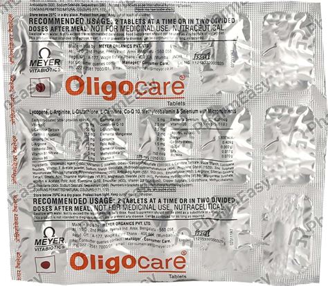 Buy Oligocare Strip Of 15 Tablets Online at Flat 15% OFF | PharmEasy