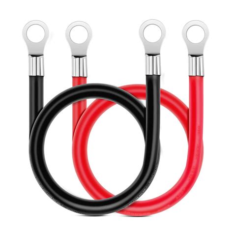 Buy LDOPTO Battery Cables 6 AWG 20-Inch Jumper Cables for Car Battery ...