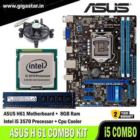 ASUS COMBO H61M, Intel i5 3570, 8GB Hynix RAM - Ultimate Motherboard ...