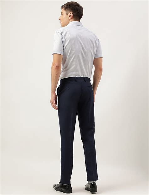 Buy Slim Fit Solid Trousers at Marks & Spencer