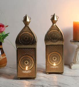 IMRAB CREATIONS Decorative Metal Hanging Lantern/Lamp/Tealight Candle ...