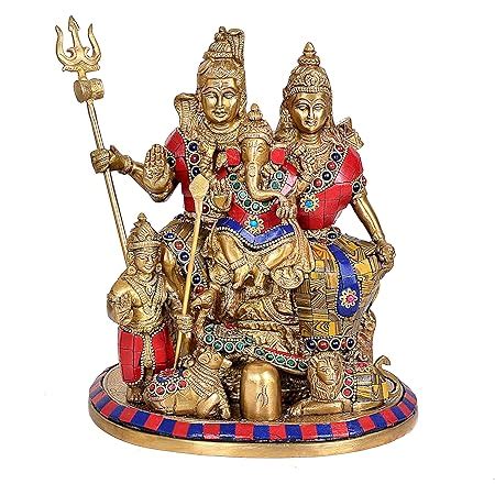 AONA Brass Shiv Parivar Shiva Parivar Idol Religious Statue | Height ...