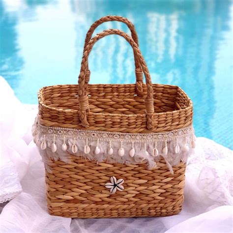 Glam Gal Wicker Tote Bag