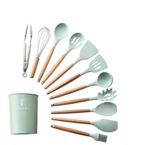 Buy Beclina Silicon Spatula Set with Container (Set of 13) | Non-Stick ...