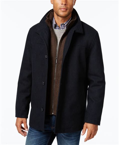 men's wool car coat slim fit - Georgie Pitre