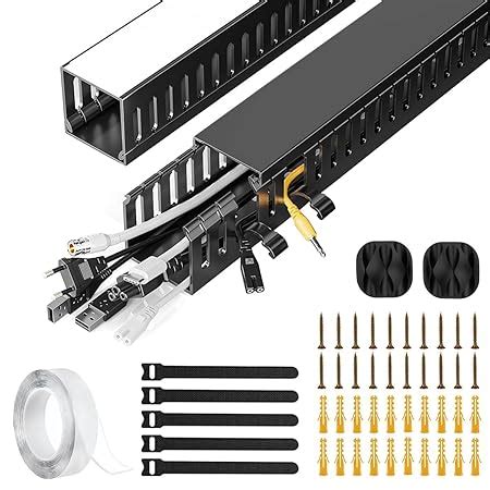 Serplex® 2Pcs Cable Raceway PVC Wire Concealer Kit, 15.7 Inch Under ...