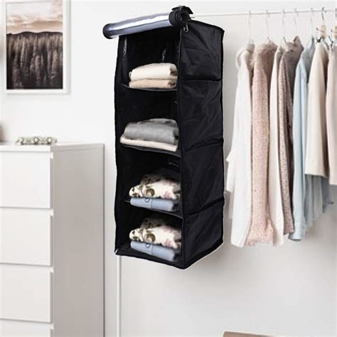 Kuber Industries Rexine Foldable Wadrobe|4 Shelves Closet Organizer ...