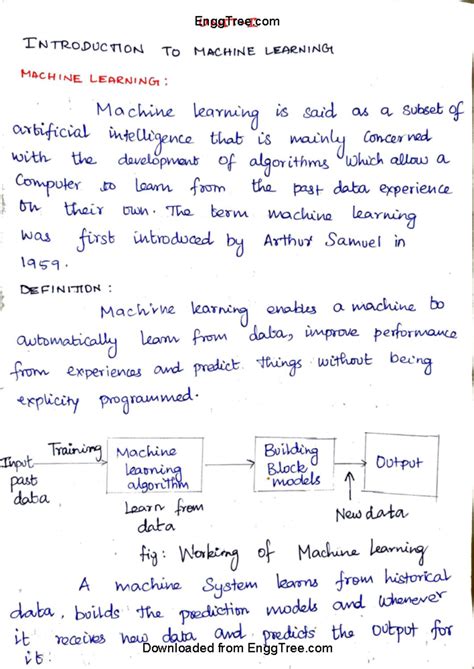 AL3451 Machine Learning Lecture Notes - Session 1 Insights - Studocu