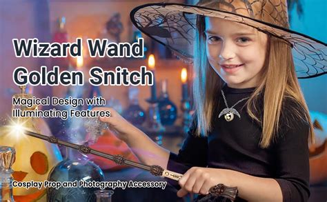 Buy PATPAT® Wizard Wand & Golden Snitch Necklace Gift Box Set ...