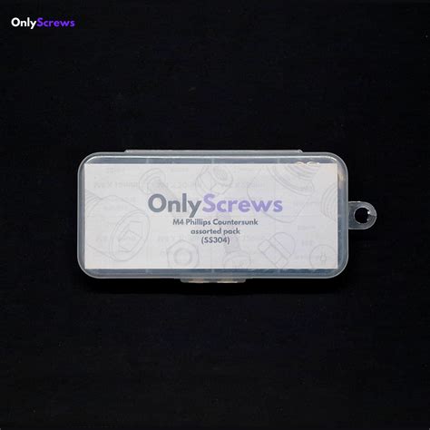 M4 Phillips Countersunk SS304 assorted box – OnlyScrews