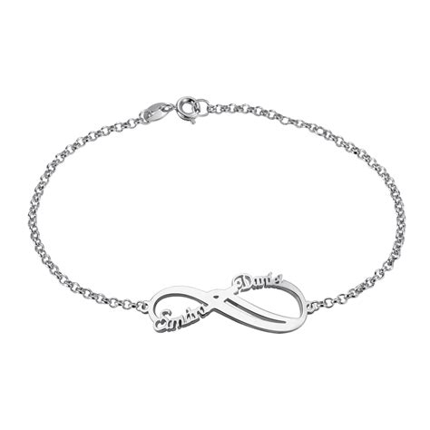 approche Alpiniste connaissance bracelet infini argent prenom ...