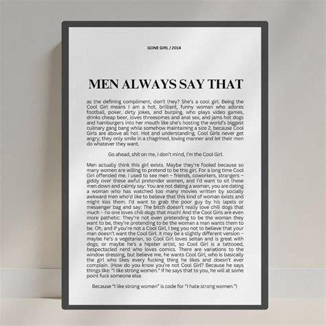 Cool Girl Monologue Gone Girl Movie Script