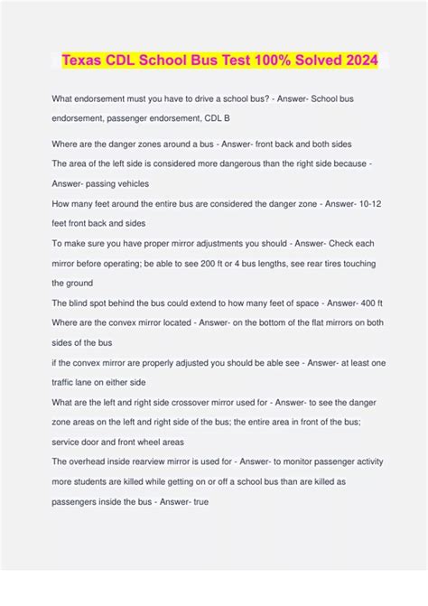 CDL Practice Test Bus Driver 的图像结果