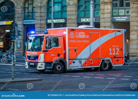 German Ambulance from Feuerwehr Berlin Drives on a Street To an Accident Editorial Photography ...