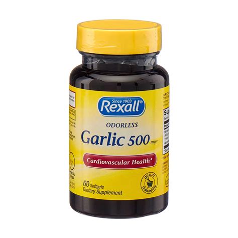 Buy Rexall Odorless Garlic Softgels - 500 mg, 60 ct from Dollar General ...