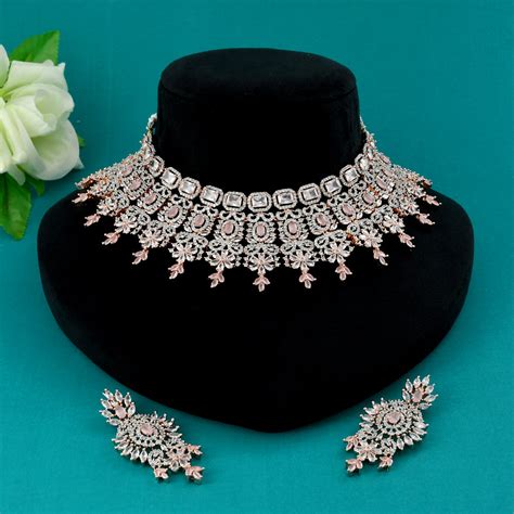 Buy Online Zircon Necklace Sets in India - Rebaari – Rebaari Jewels