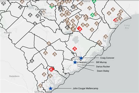 Map Shows Celebrities Who Live in South Carolina Amid Wildfires - Newsweek