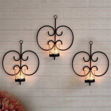 Buy TIED RIBBONS Pack of 3 Wall Hanging Tealight Candle Holders with ...