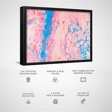 Buy Blue-Peach Fluid Art Canvas Painting & Wall Art Online – Dessine Art