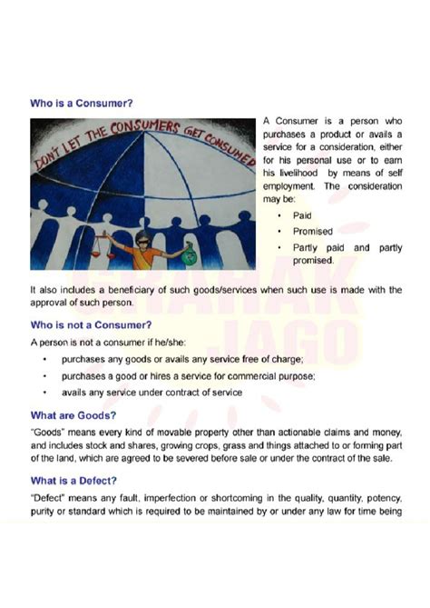 Consumer Protection notes - Who is a Consumer? CONSUMERS A Consumer is ...