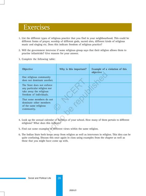 Understanding Secularism - NCERT Book of Class 8 Social And Political ...