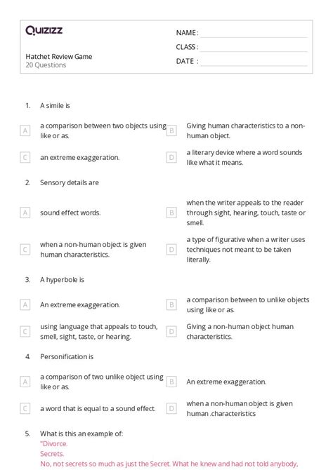 50+ Sensory Words worksheets for 6th Class on Quizizz | Free & Printable