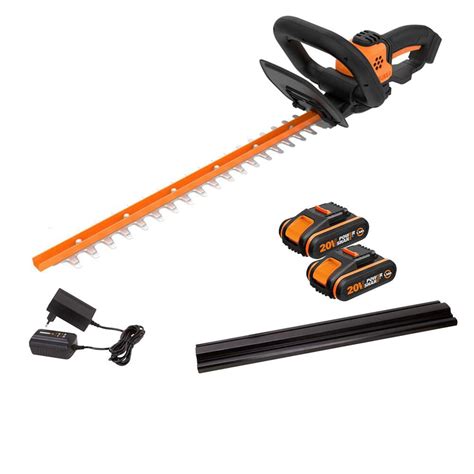 Worxwg261e 1 20v Cordless Hedge Trimmer 45cm Dual Action Blades ...