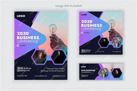 Business webinar conference flyer social media post and cover banner ...