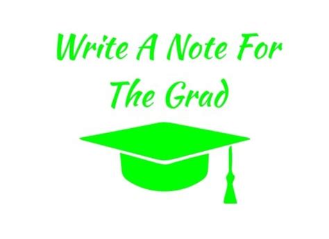 Buy Write a Note for the Grad: White / Green School Spirit Graduation ...