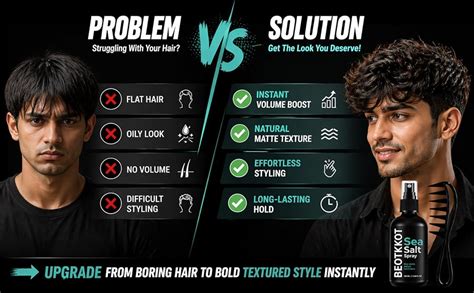 Buy BEOTKKOT Sea Salt Spray (100 ML) Hair Volume, Texture, Smooth Hair ...