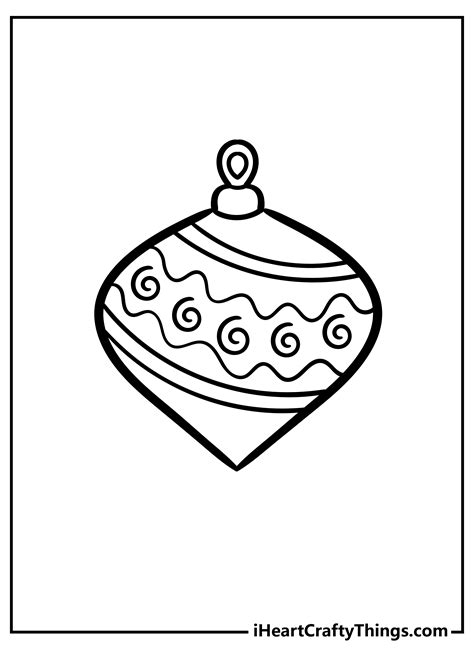 Blank Christmas Ornaments Coloring Pages