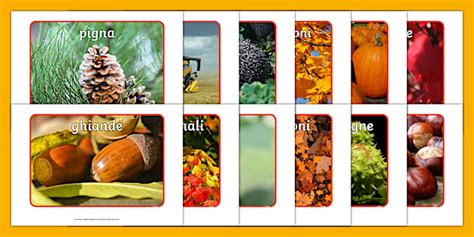* NEW * Autunno | Poster con foto e vocaboli autunnali