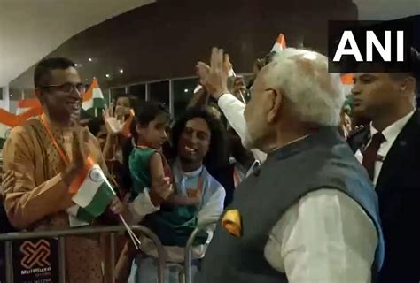 Prime Minister Modi receives warm welcome from Indian diaspora in Brazil