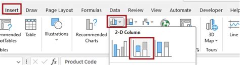Image result for How to Create Column Chart in Excel