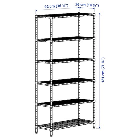 OMAR 1 shelf section, 92x36x181 cm (361/4x141/8x711/4") - IKEA