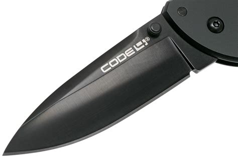 Cold Steel Code 4 Spear Point 58PAS Black/Black CPM S35VN plain edge ...